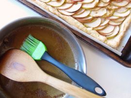 Making French Apple Tart with Brown Sugar Cinnamon Glaze